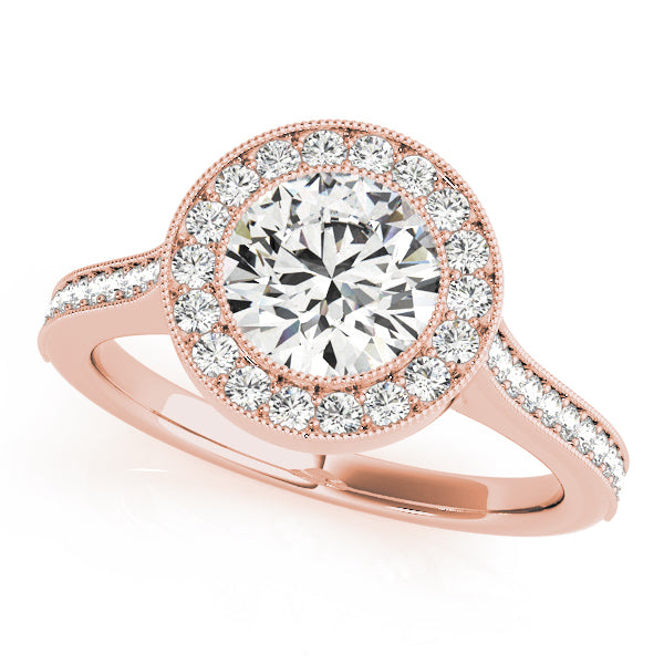 Engagement Rings Halo Round - TN51076-E