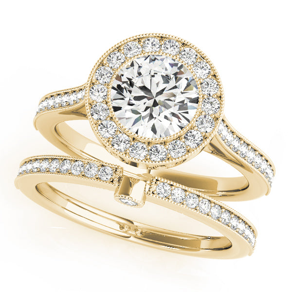 Engagement Rings Halo Round - TN51076-E