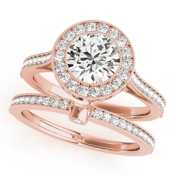 Engagement Rings Halo Round - TN51076-E