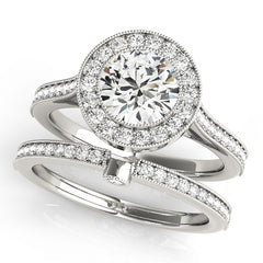 Engagement Rings Halo Round - TN51076-E