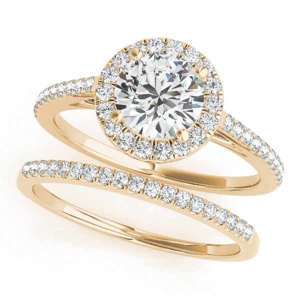 Round Halo Engagement Ring - TN51080-E