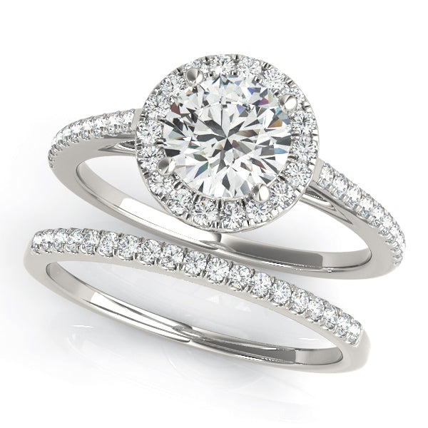 Round Halo Engagement Ring - TN51080-E