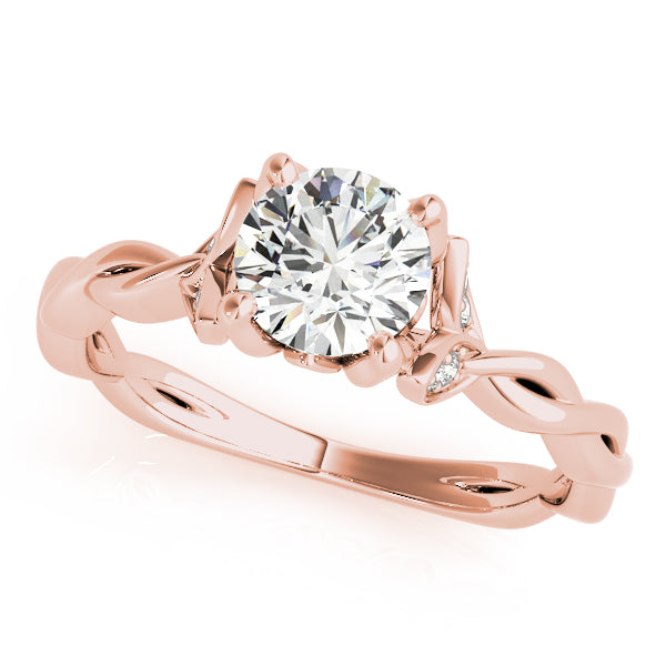 Engagement Ring With Twisted Shank - TN51112-E