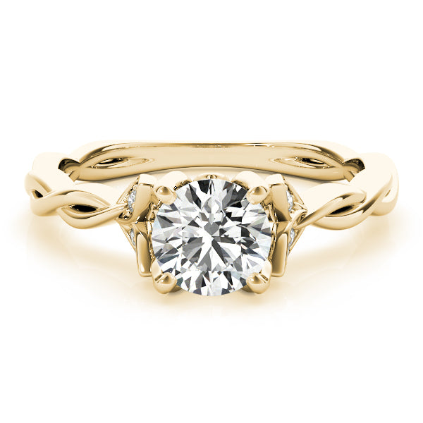 Engagement Ring With Twisted Shank - TN51112-E