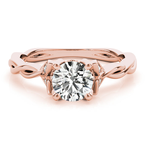 Engagement Ring With Twisted Shank - TN51112-E