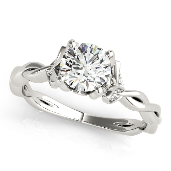 Engagement Ring With Twisted Shank - TN51112-E