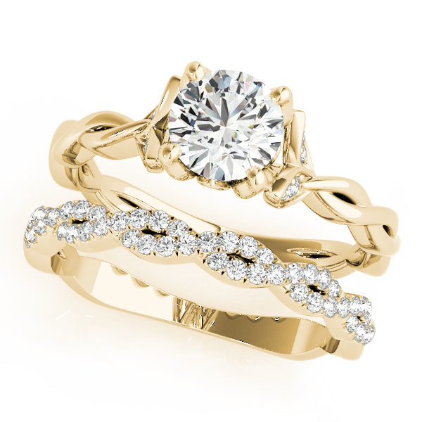 Engagement Ring With Twisted Shank - TN51112-E