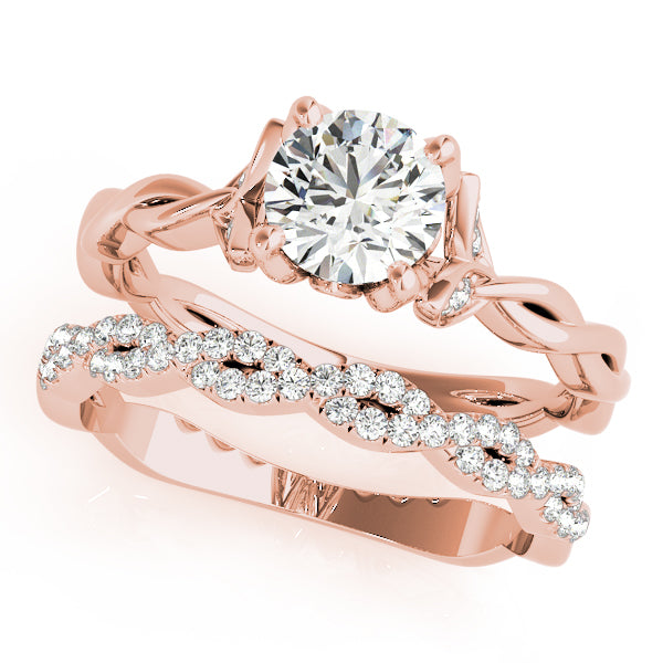 Engagement Ring With Twisted Shank - TN51112-E