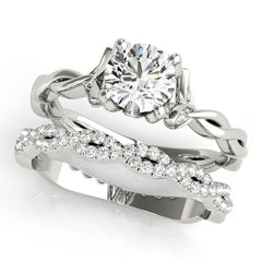 Engagement Ring With Twisted Shank - TN51112-E