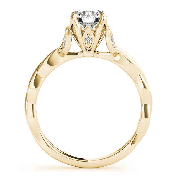 Engagement Ring With Twisted Shank - TN51112-E