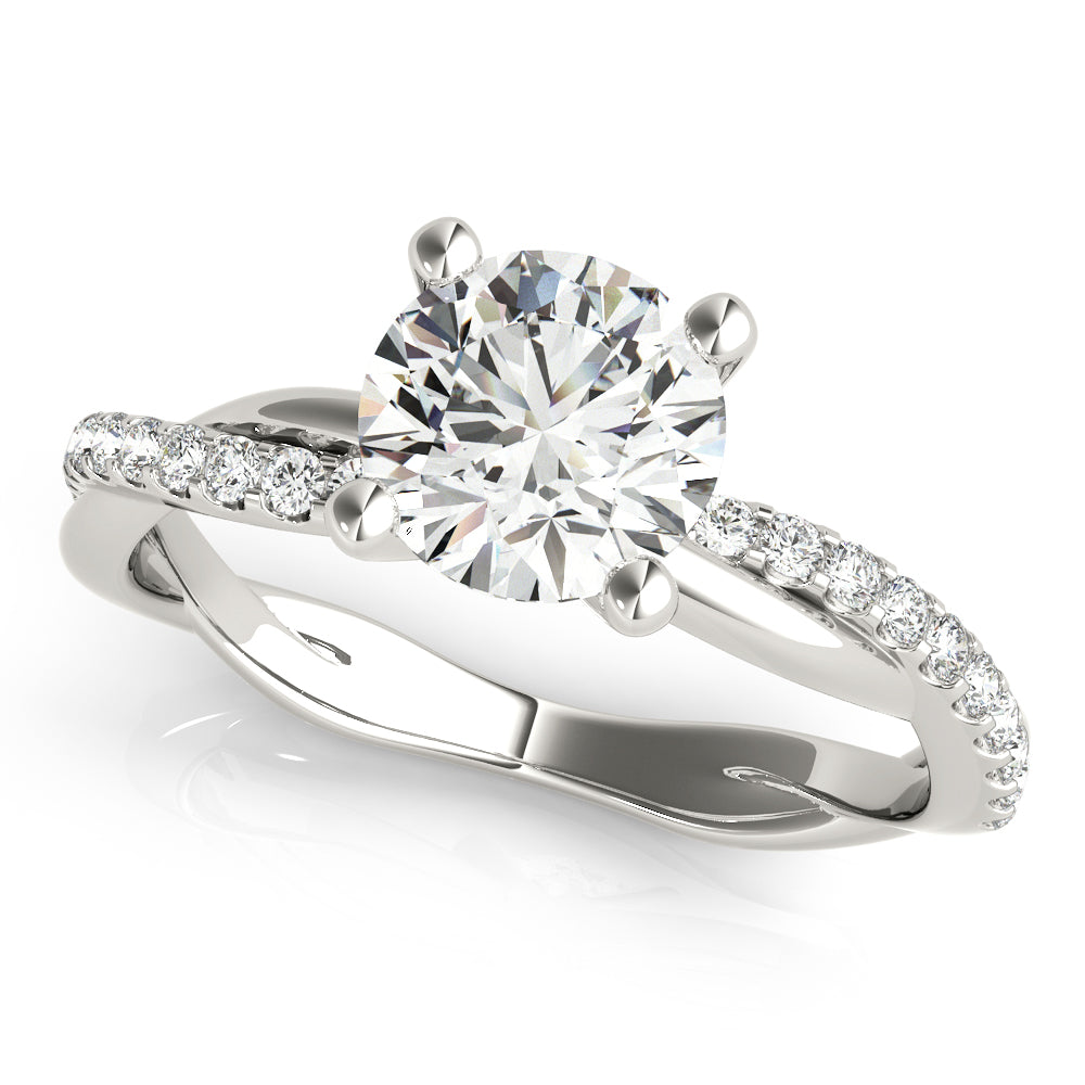 Twisted Dia Shank Engagement Ring - TN51121-E