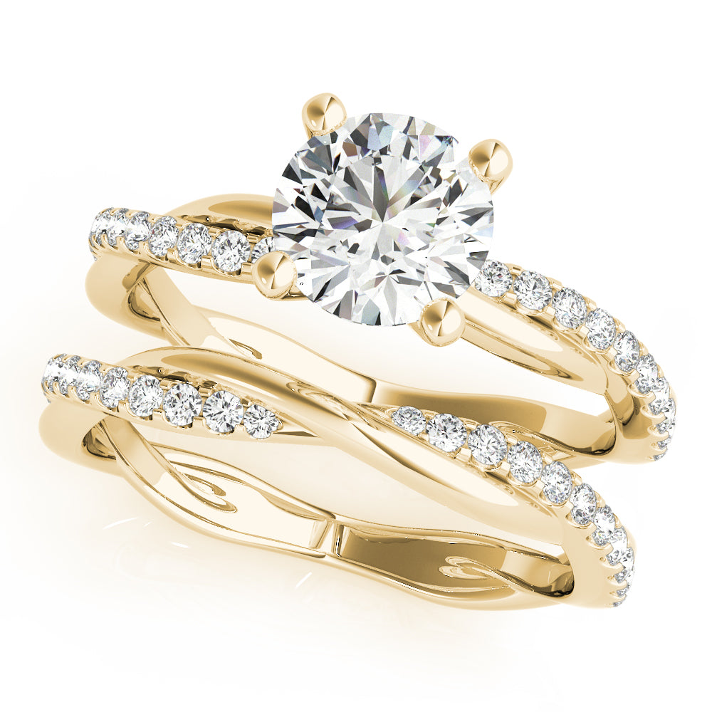 Twisted Dia Shank Engagement Ring - TN51121-E