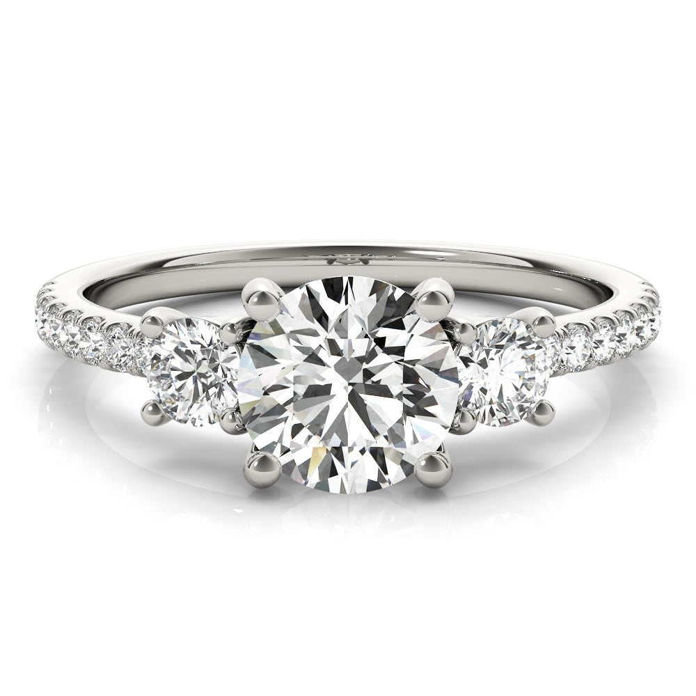 3 Stone Engagement Ring - TN51134-E