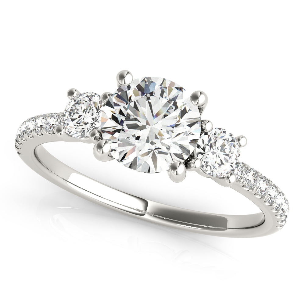 3 Stone Engagement Ring - TN51134-E