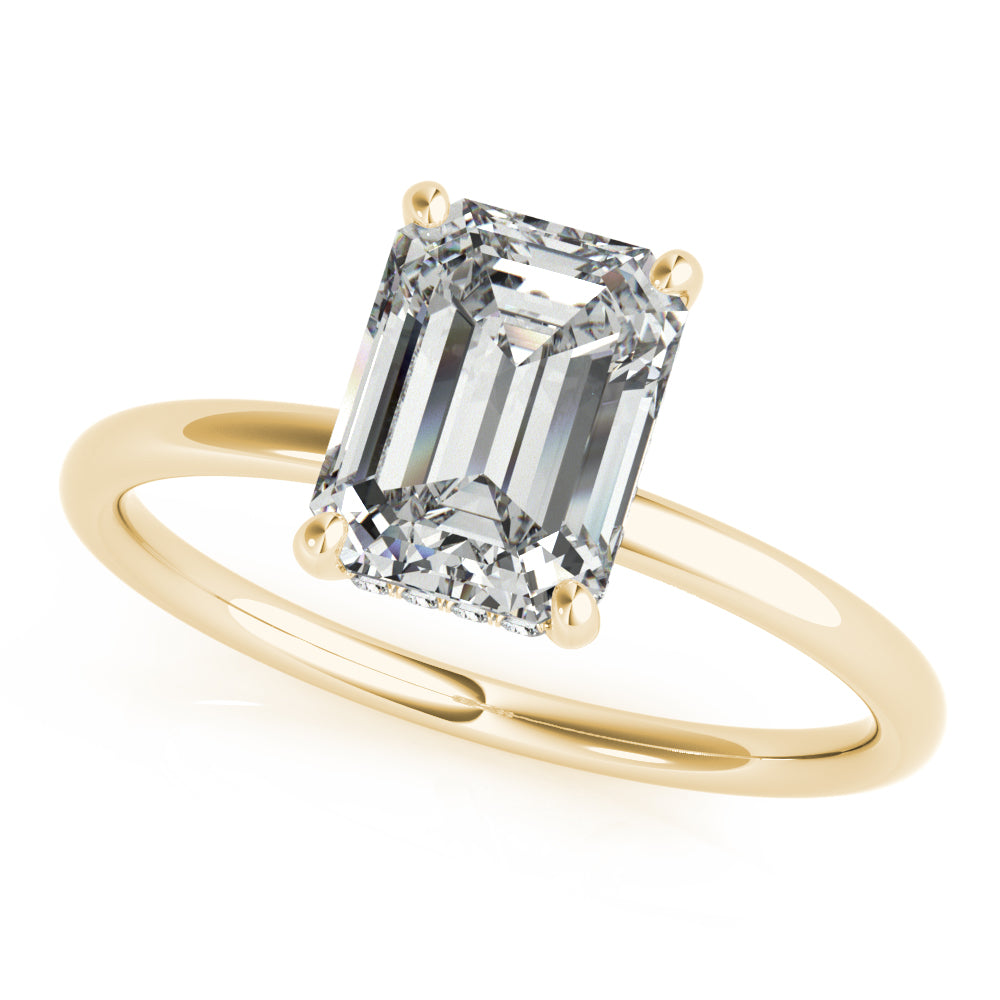 Engagement Ring Emerald Cut Center - TN51156-E