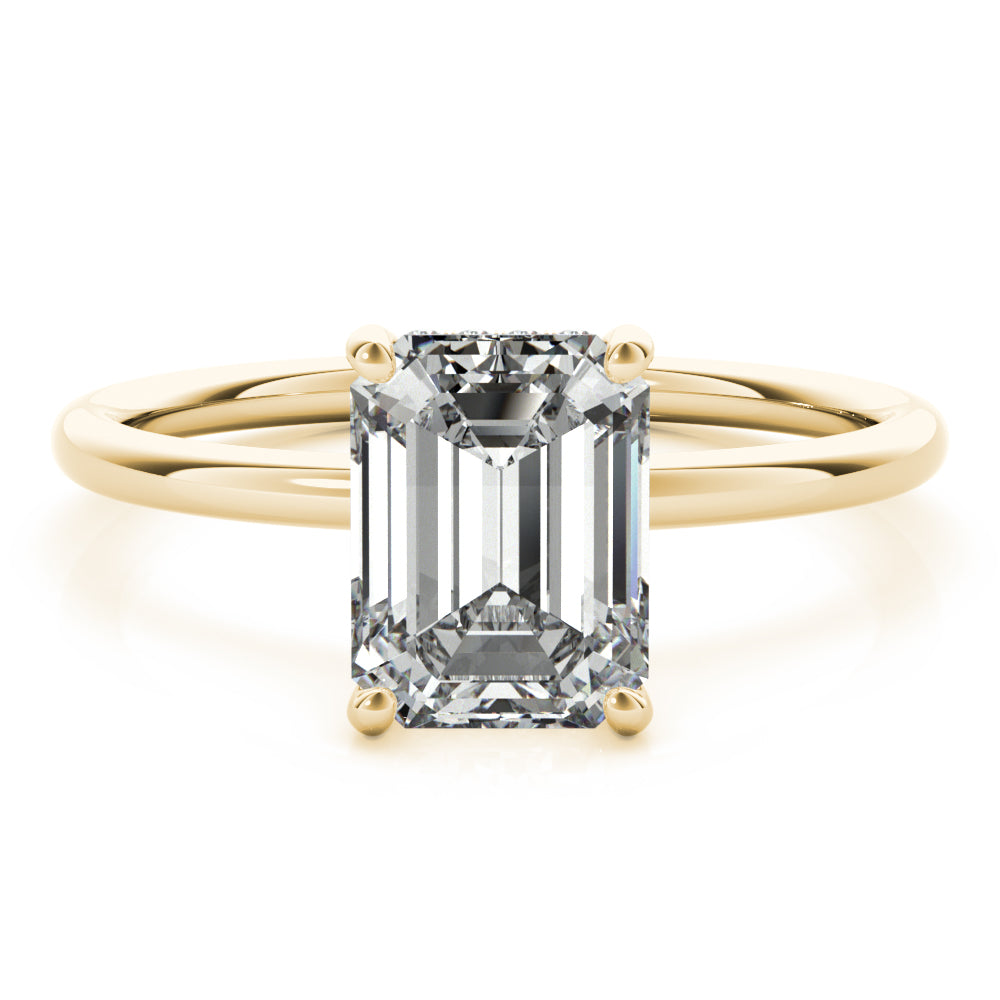 Engagement Ring Emerald Cut Center - TN51156-E