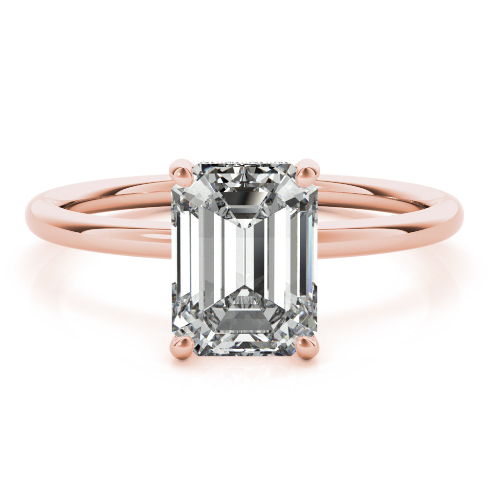 Engagement Ring Emerald Cut Center - TN51156-E