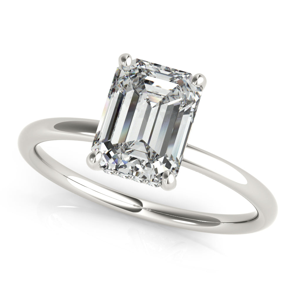 Engagement Ring Emerald Cut Center - TN51156-E