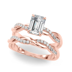 Engagement Rings Emerald Cut Center - TN51174-E