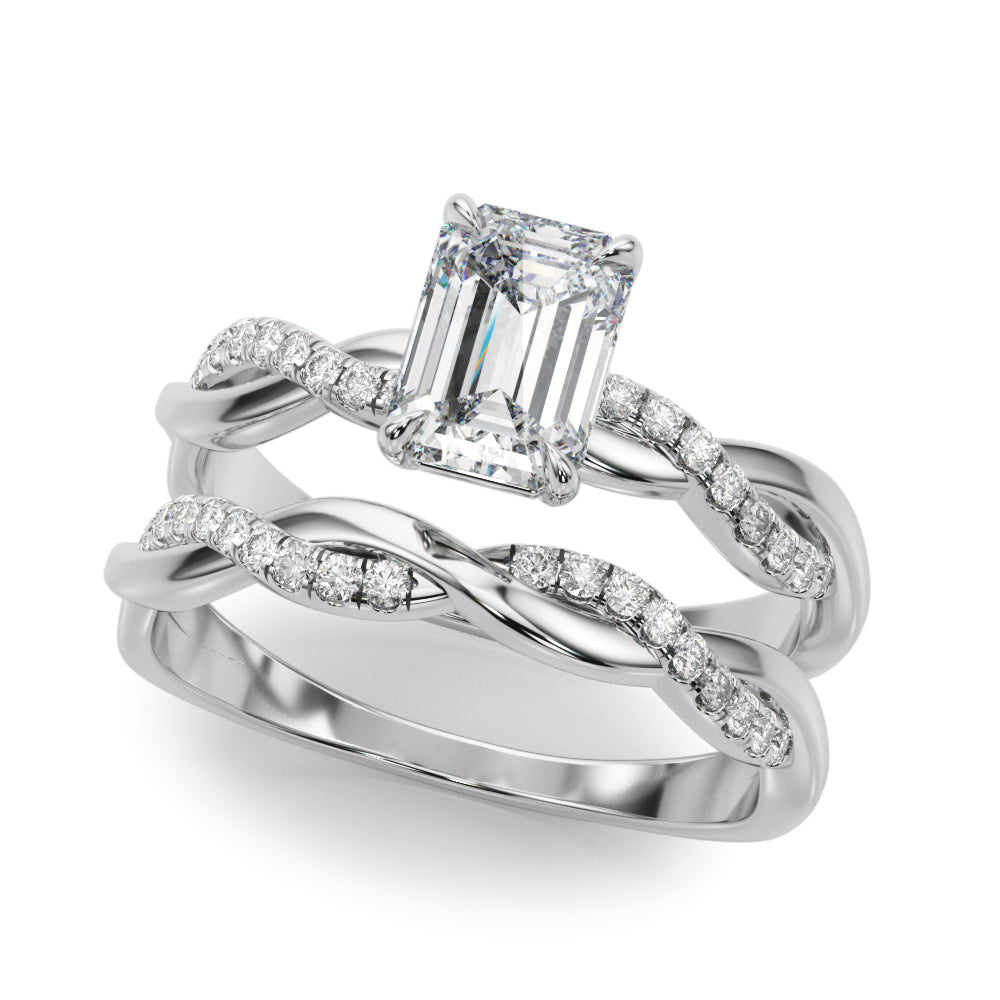 Engagement Rings Emerald Cut Center - TN51174-E