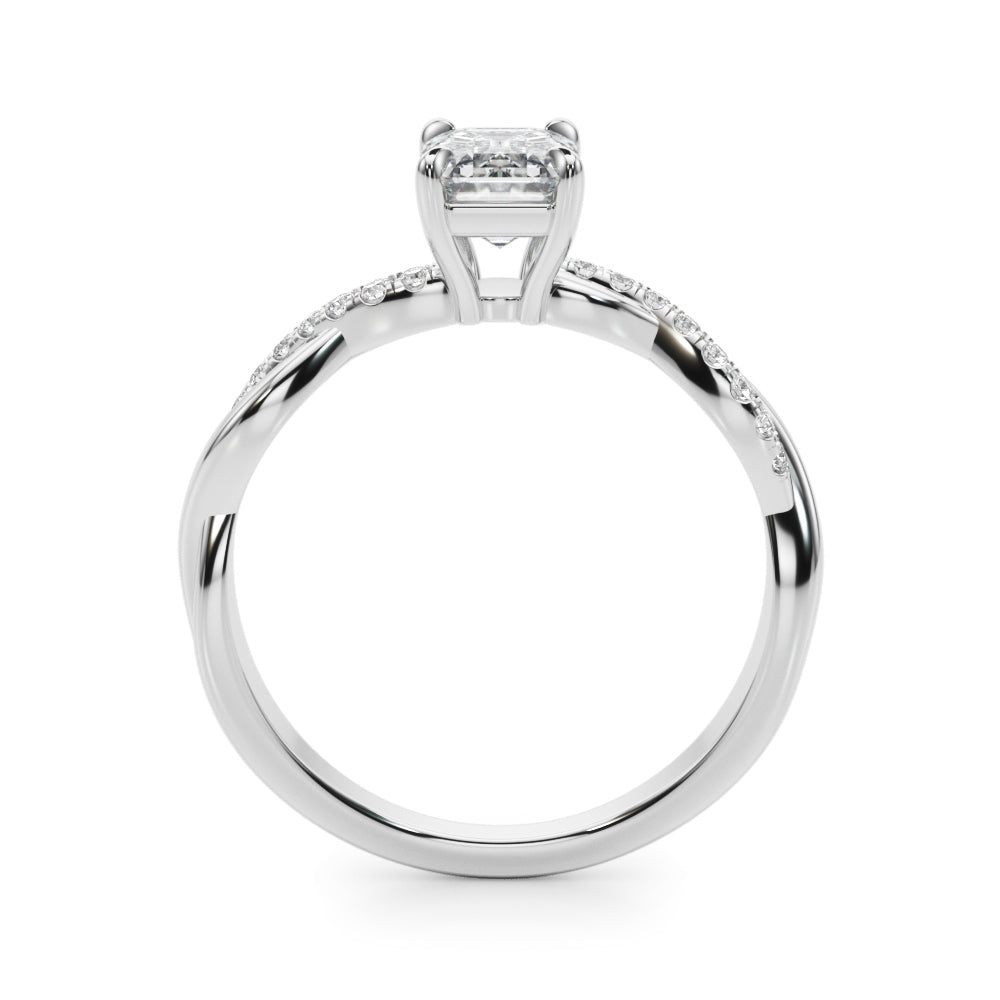 Engagement Rings Emerald Cut Center - TN51174-E