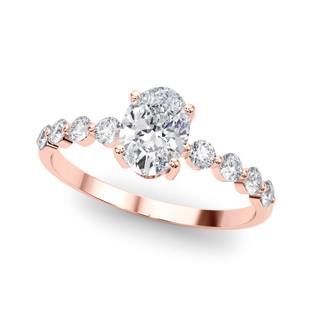 Oval Single Row Shared Pr Eng Ring - TN51206-E-5X3