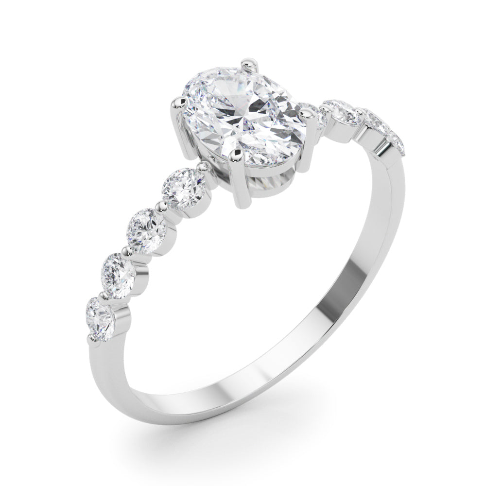 Oval Single Row Shared Pr Eng Ring - TN51206-E-5X3
