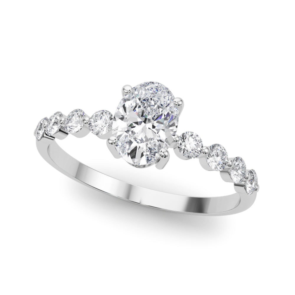 Oval Single Row Shared Pr Eng Ring - TN51206-E-5X3