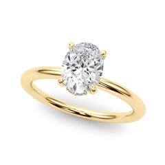 Hidden Halo Ov Engagement Ring - TN51211-E-6.5X4.5