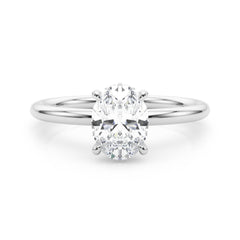 Hidden Halo Ov Engagement Ring - TN51211-E-6.5X4.5