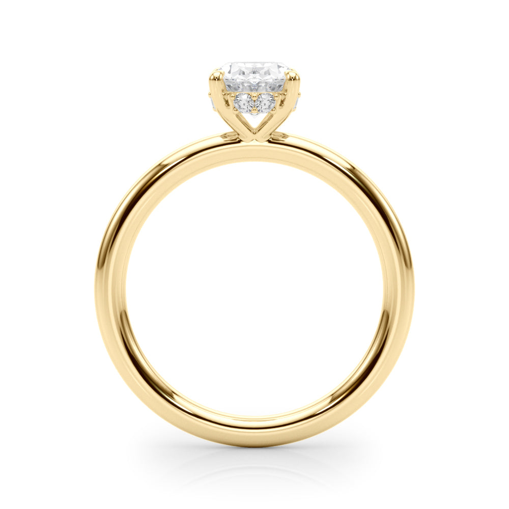 Hidden Halo Ov Engagement Ring - TN51211-E-6.5X4.5