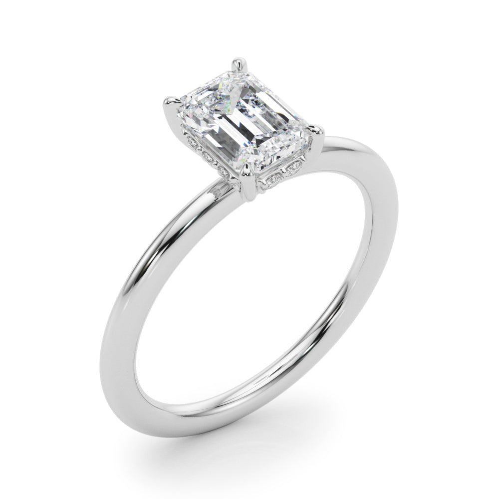 Hidden Halo Ec Engagement Ring - TN51212-E-5.2X3.9