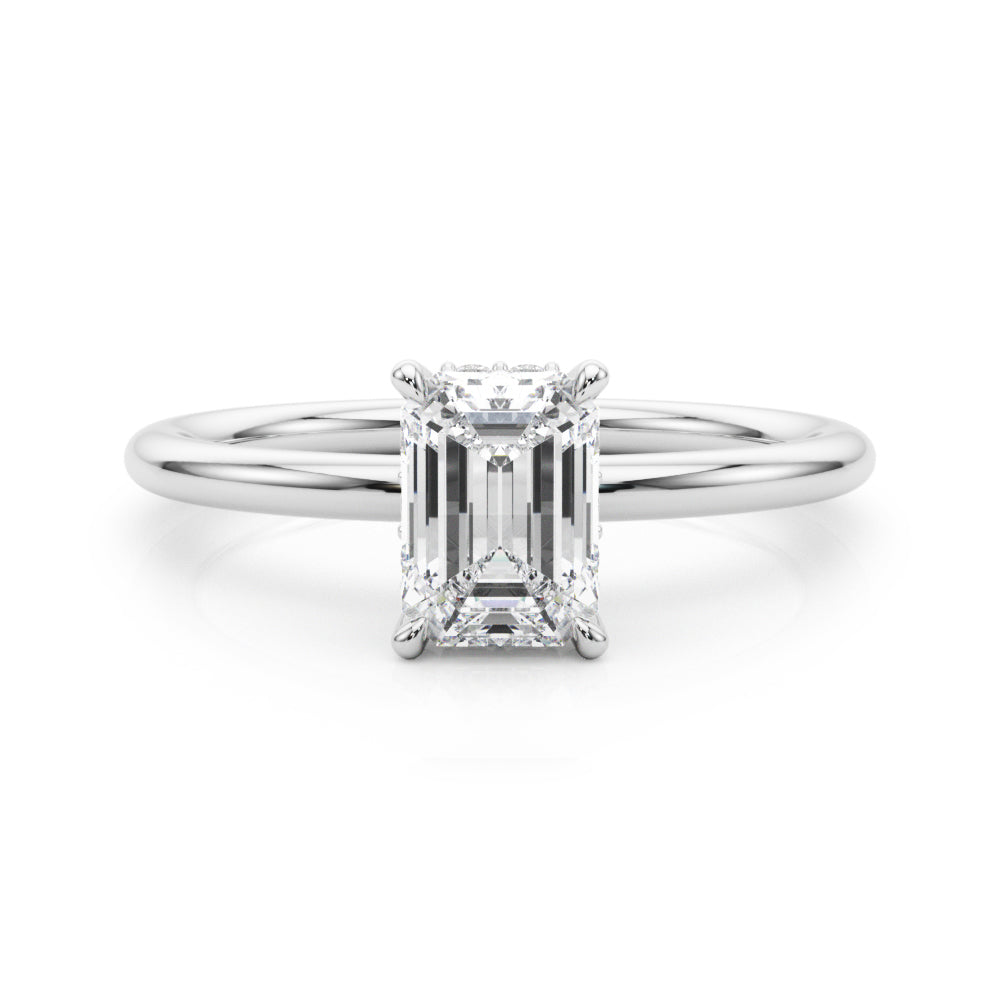 Hidden Halo Ec Engagement Ring - TN51212-E-5.2X3.9