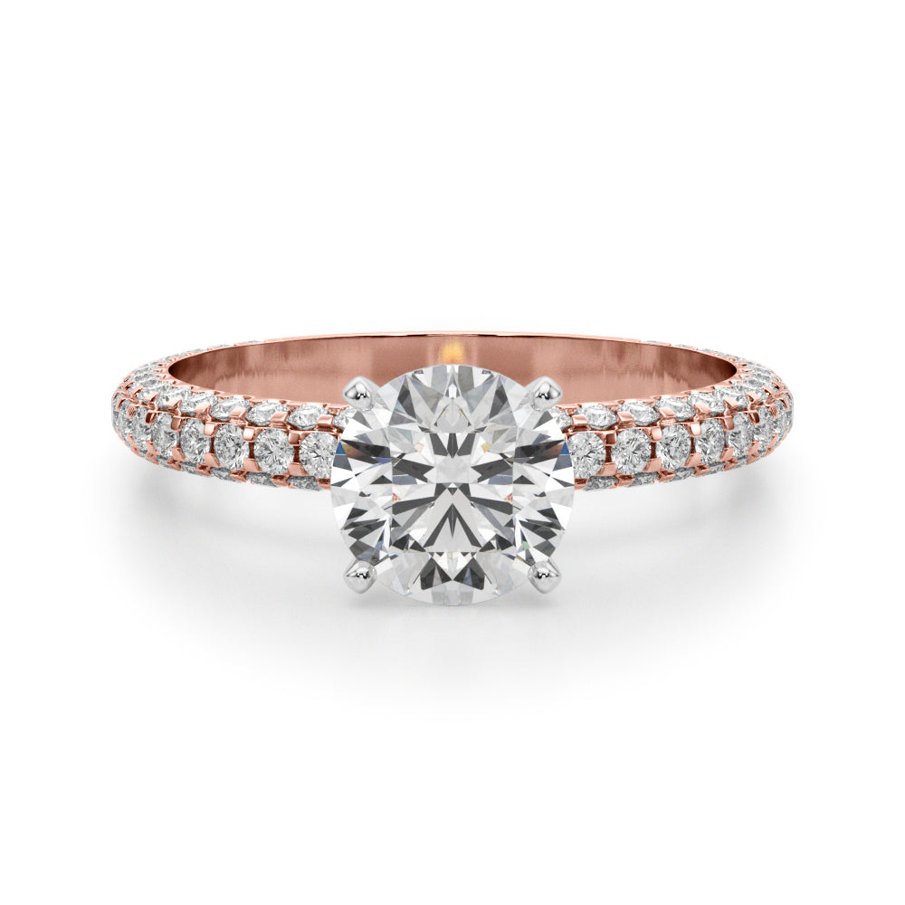 Pave Engagement Ring - TN51215-E