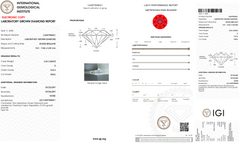 3.24 carats D Color VVS2 Clarity Lab Grown Round Diamond IGI Certified