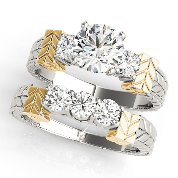 Engagement Rings 3 Stone Round - TN81859