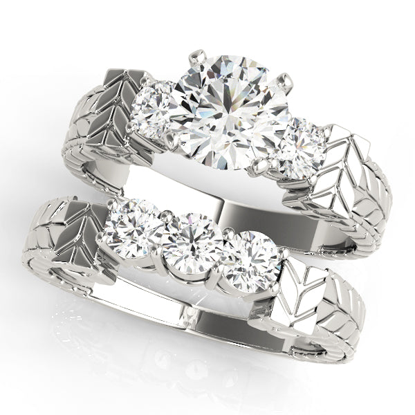 Engagement Rings 3 Stone Round - TN81859