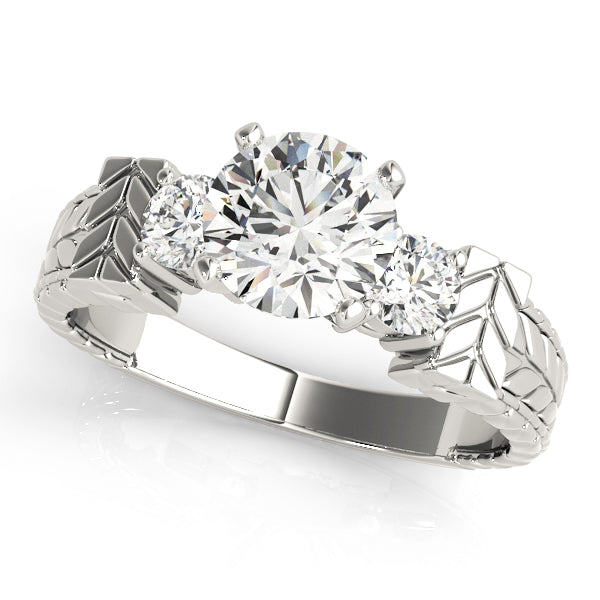 Engagement Rings 3 Stone Round - TN81859