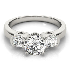Engagement Rings 3 Stone Round - TN81934