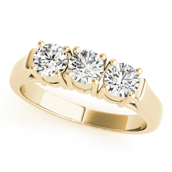 Engagement Rings 3 Stone Round - TN81977