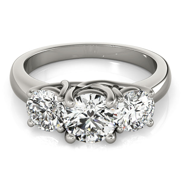 Engagement Rings 3 Stone Round - TN81978