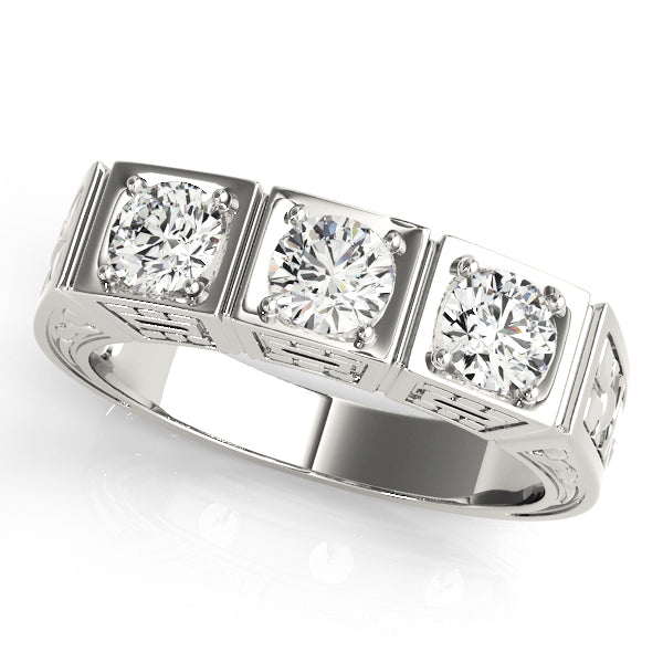 Engagement Rings 3 Stone Round - TN82291