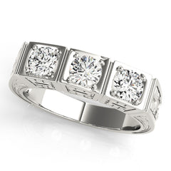 Engagement Rings 3 Stone Round - TN82291