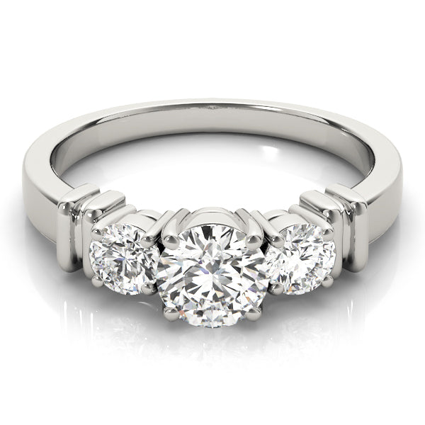 Engagement Rings 3 Stone Round - TN82564