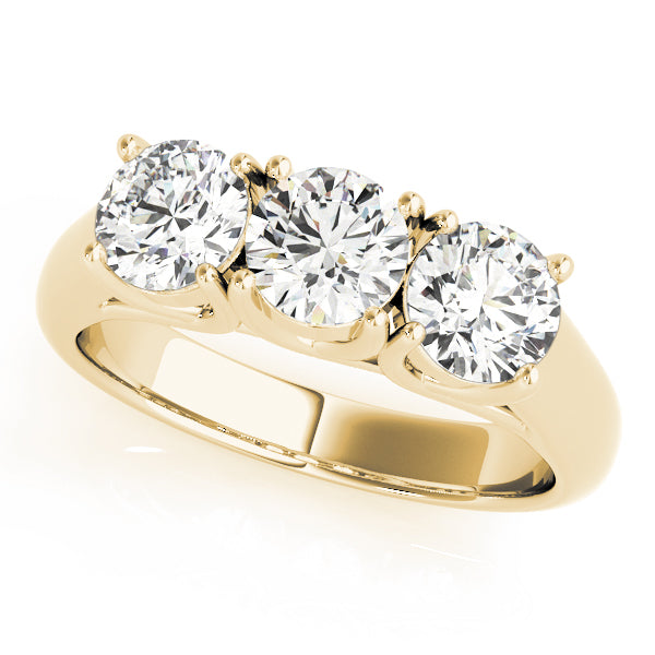 Engagement Rings 3 Stone Round - TN82566