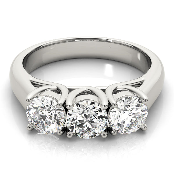 Engagement Rings 3 Stone Round - TN82566