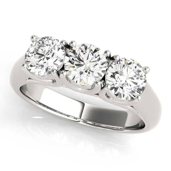 Engagement Rings 3 Stone Round - TN82566