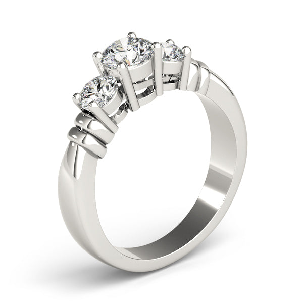 Engagement Rings 3 Stone Round - TN82579