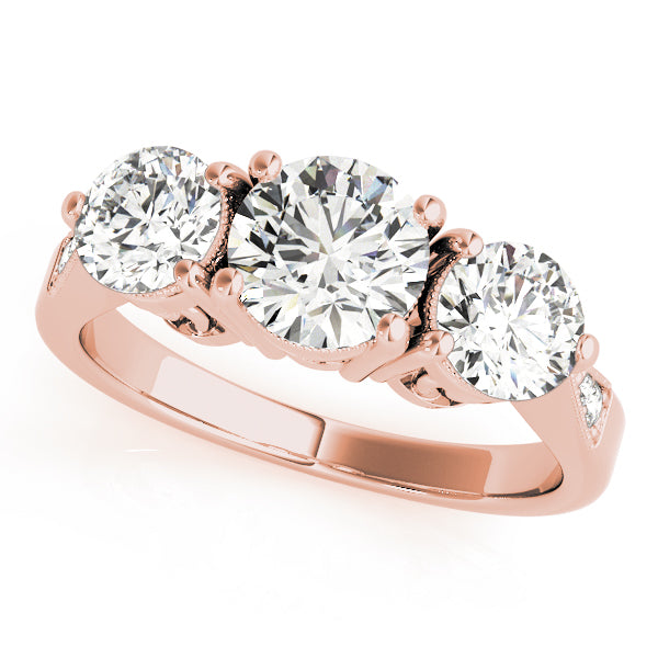 Engagement Rings 3 Stone Round - TN82739