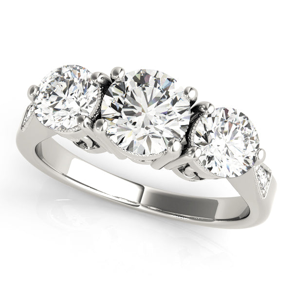 Engagement Rings 3 Stone Round - TN82739